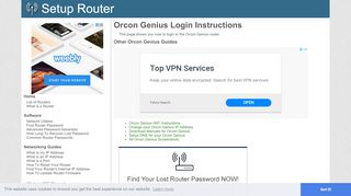 
                            8. How to Login to the Orcon Genius - SetupRouter