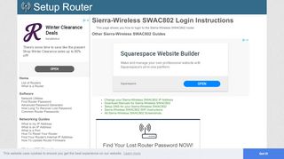 
                            5. How to Login to the Sierra-Wireless SWAC802 - SetupRouter
