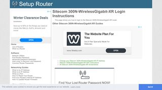 
                            1. How to Login to the Sitecom 300N-WirelessGigabit-XR - SetupRouter