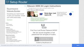 
                            6. How to Login to the Sitecom 300N X4 - SetupRouter