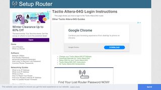 
                            11. How to Login to the Tactio Altera-04G - SetupRouter