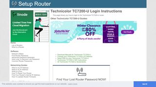 
                            4. How to Login to the Technicolor TC7200-U - SetupRouter