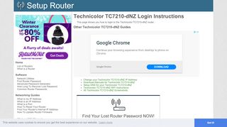 
                            1. How to Login to the Technicolor TC7210-dNZ - SetupRouter