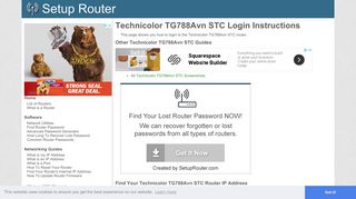 
                            3. How to Login to the Technicolor TG788Avn STC - SetupRouter