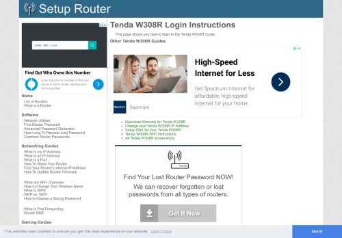 
                            13. How to Login to the Tenda W308R - SetupRouter