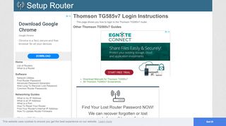 
                            7. How to Login to the Thomson TG585v7 - SetupRouter