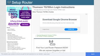 
                            1. How to Login to the Thomson TG789vn - SetupRouter