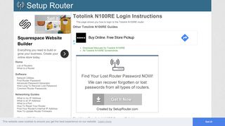 
                            8. How to Login to the Totolink N100RE - SetupRouter