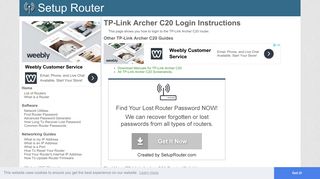 
                            1. How to Login to the TP-Link Archer C20 - SetupRouter