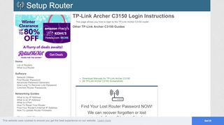 
                            9. How to Login to the TP-Link Archer C3150 - SetupRouter