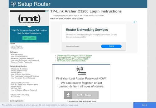 
                            1. How to Login to the TP-Link Archer C3200 - SetupRouter