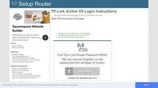 
                            6. How to Login to the TP-Link Archer C9 - SetupRouter