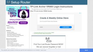 
                            4. How to Login to the TP-Link Archer VR900 - SetupRouter