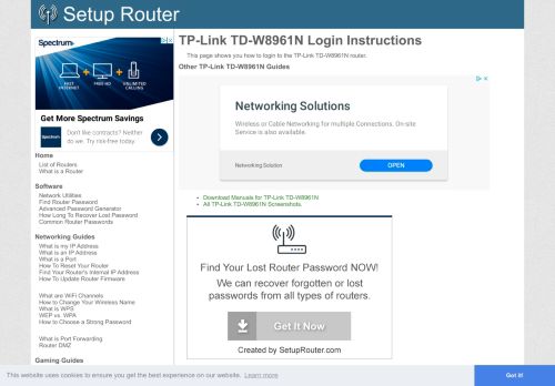 
                            2. How to Login to the TP-Link TD-W8961N - SetupRouter