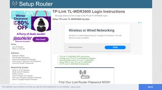 
                            2. How to Login to the TP-Link TL-WDR3600 - SetupRouter