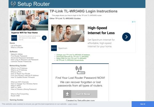 
                            1. How to Login to the TP-Link TL-WR340G - SetupRouter
