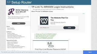 
                            6. How to Login to the TP-Link TL-WR940N - SetupRouter