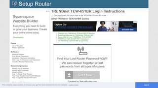 
                            5. How to Login to the TRENDnet TEW-651BR - SetupRouter