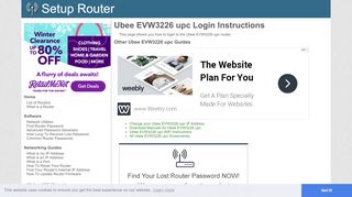 
                            3. How to Login to the Ubee EVW3226 upc - SetupRouter