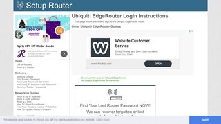
                            12. How to Login to the Ubiquiti EdgeRouter - SetupRouter