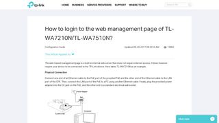 
                            12. How to login to the web management page of TL-WA7210N/TL ...