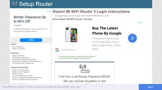 
                            5. How to Login to the Xiaomi Mi WiFi Router 3 - SetupRouter