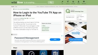 
                            11. How to Login to the YouTube TV App on iPhone or iPad: 5 Steps