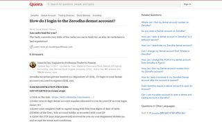 
                            9. How to login to the Zerodha demat account - Quora