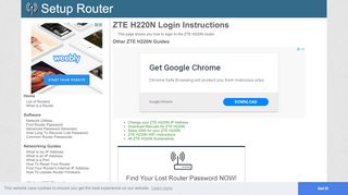 
                            7. How to Login to the ZTE H220N - SetupRouter