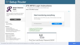 
                            2. How to Login to the ZTE MF65 - SetupRouter