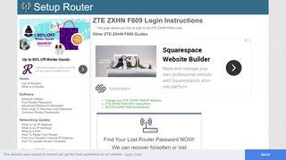 
                            4. How to Login to the ZTE ZXHN F609 - SetupRouter