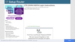 
                            9. How to Login to the ZTE ZXHN H267N - SetupRouter