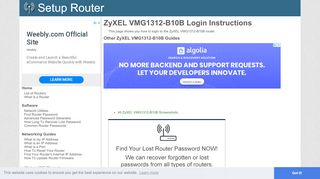 
                            1. How to Login to the ZyXEL VMG1312-B10B - SetupRouter