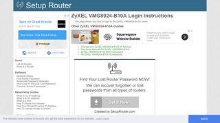
                            8. How to Login to the ZyXEL VMG8924-B10A - SetupRouter