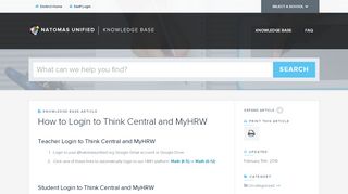 
                            10. How to Login to Think Central and MyHRW