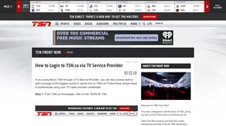 
                            10. How to Login to TSN.ca via TV Service Provider - TSN.ca