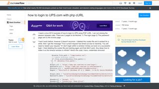 
                            9. how to login to UPS.com with php cURL - Stack Overflow
