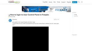 
                            2. How to login to User Control Panel in Freepbx - General Help ...