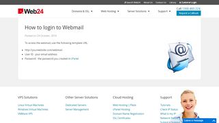 
                            2. How to login to Webmail - Web24