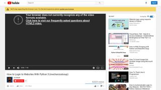 
                            3. How to Login to Websites With Python 3 (mechanicalsoup) - YouTube