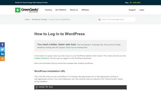 
                            6. How to Login to WordPress - GreenGeeks