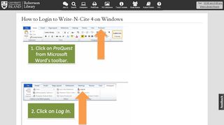 
                            13. How to Login to Write-N-Cite 4 on Windows | Robertson Library