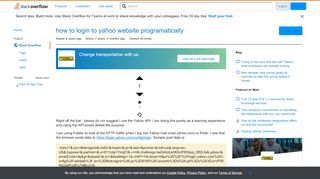 
                            8. how to login to yahoo website programatically - Stack Overflow