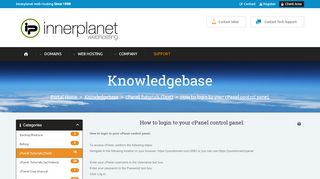 
                            5. How to login to your cPanel control panel. - Innerplanet Web Hosting