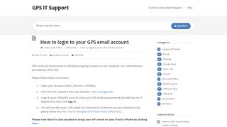 
                            11. How to login to your GPS email account – GPS IT Support