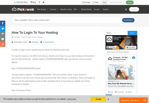 
                            11. How To Login To Your Hosting - Pickaweb