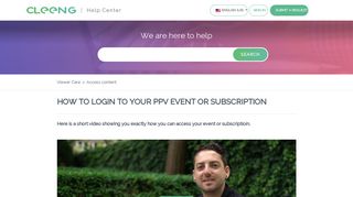 
                            7. How to login to your PPV Event or Subscription – Viewer Care