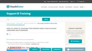 
                            11. How to login to your TouchBistro Server using your Account ...