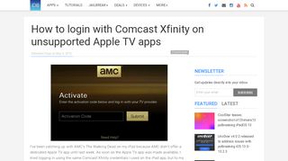 
                            13. How to login with Comcast Xfinity on unsupported Apple TV apps