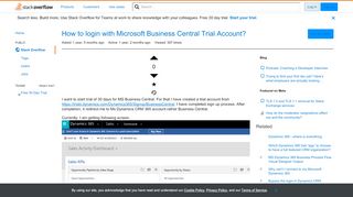 
                            12. How to login with Microsoft Business Central Trial Account ...